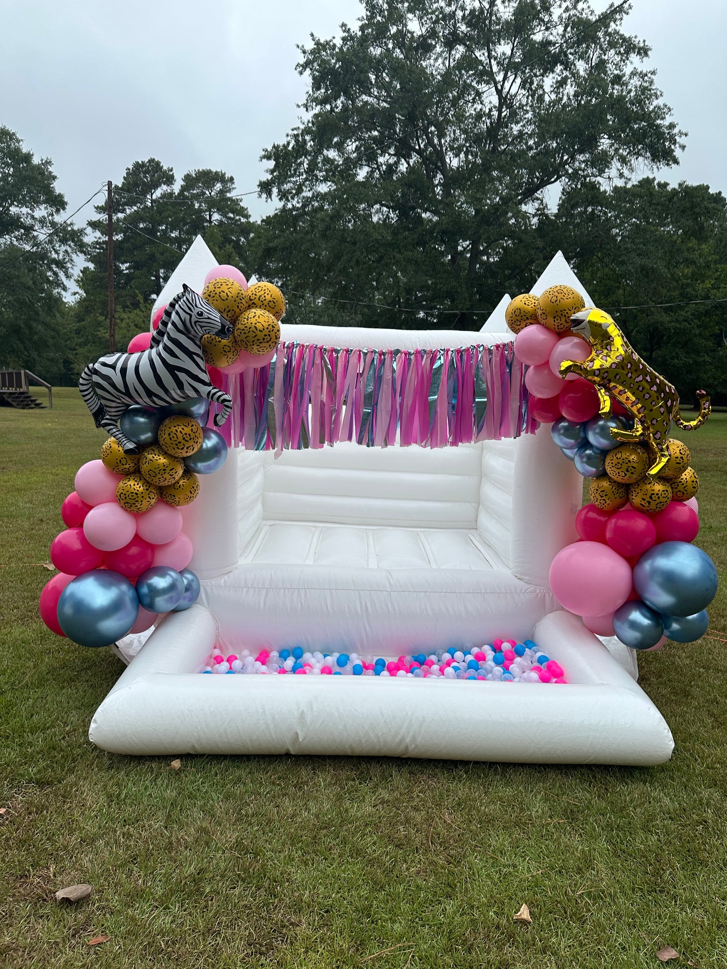 Mini White Bounce House