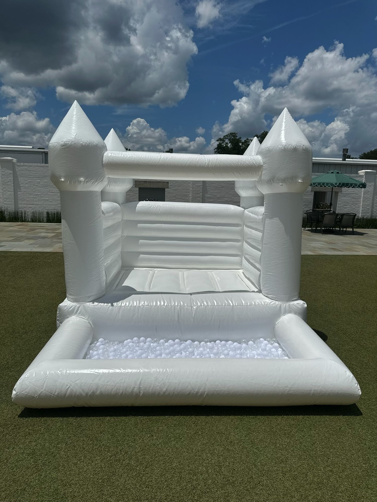 Mini White Bounce House