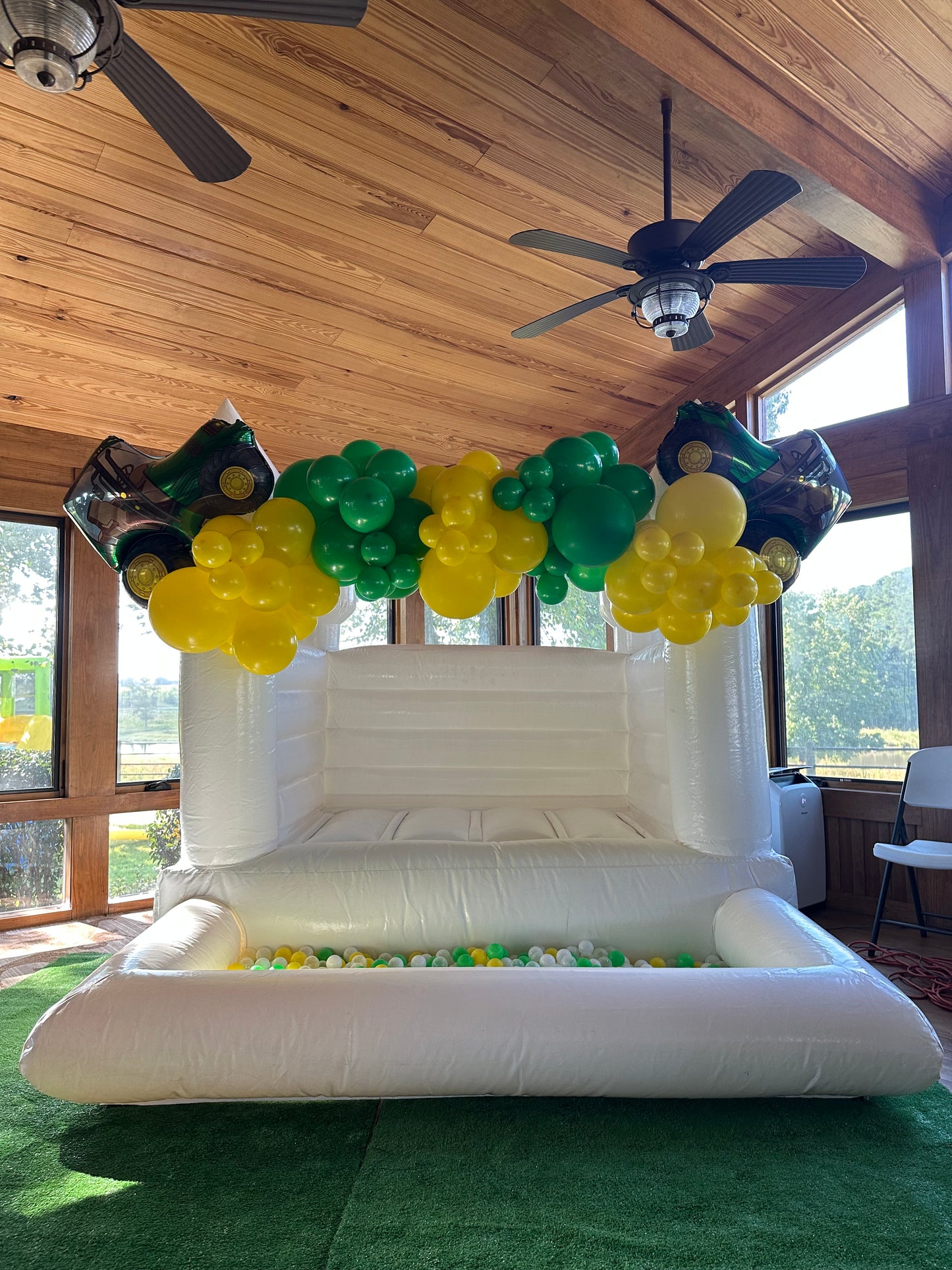 Balloon Arch with Mylars for the Mini Bounce House